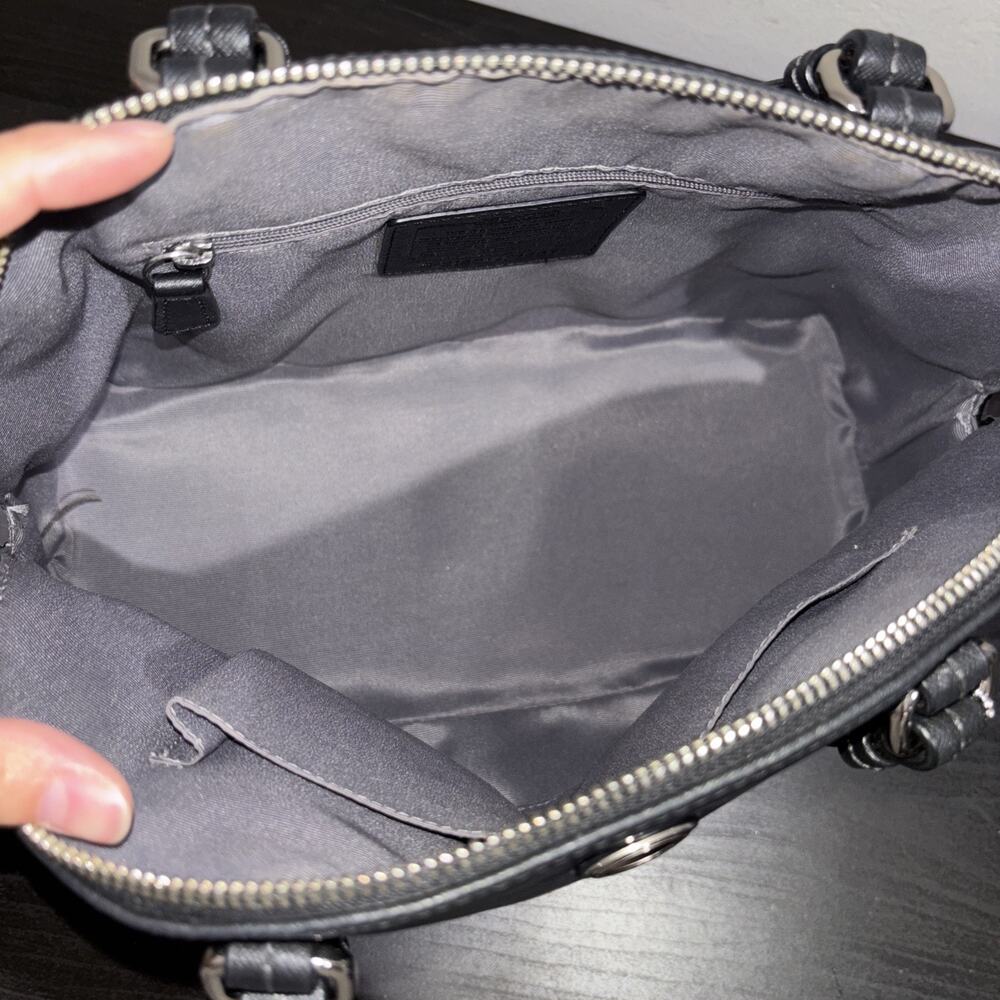 Vintage Coach Peyton Cora Domed Satchel Black F25671 **NO STRAP - Picture 9 of 13